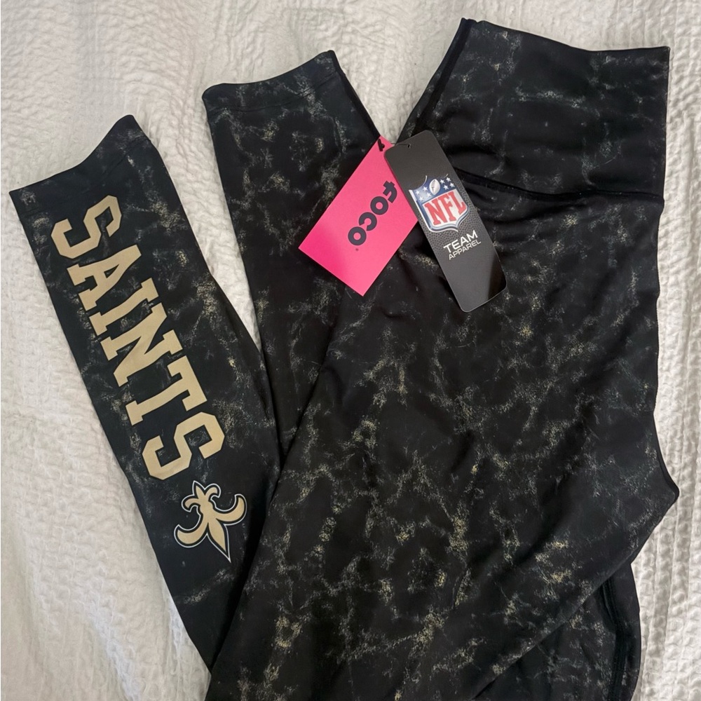 NFL Team Apparel FOCO New Orleans Saints Women's Stretch Tie-Dye Leggings | M